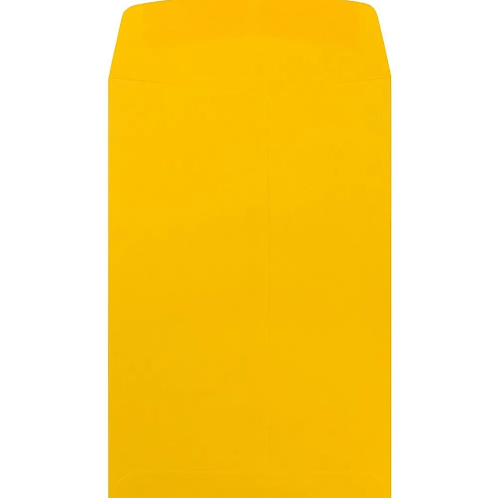 New JAM Paper Open End Catalog Envelope, 6" x 9", Yellow, 100/Pack (212815443F)