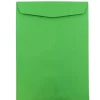 Outlet JAM Paper Open End Catalog Envelope, 9" x 12", Green, 100/Box (80402)