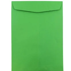 Outlet JAM Paper Open End Catalog Envelope, 9" x 12", Green, 100/Box (80402)