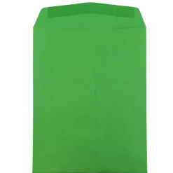 Outlet JAM Paper Open End Catalog Envelope, 9" x 12", Green, 100/Box (80402)