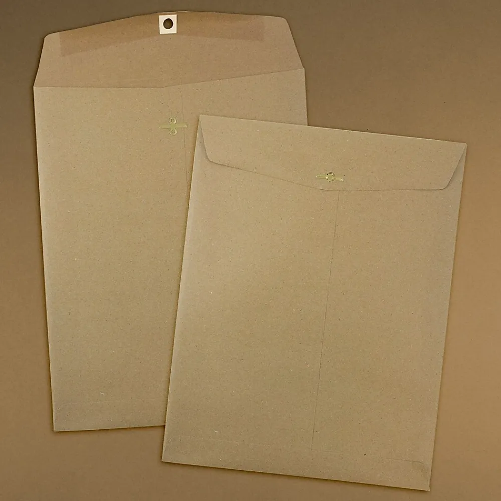 Best JAM Paper Open End Catalog Envelopes with Clasp Closure, 10" x 13", Brown Kraft, 10/Pack (563120854D)