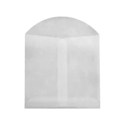 Clearance JAM Paper Open End Envelopes, 3 3/4 x 4 3/4, Glassine, 100/Pack (GLASS-25-100)