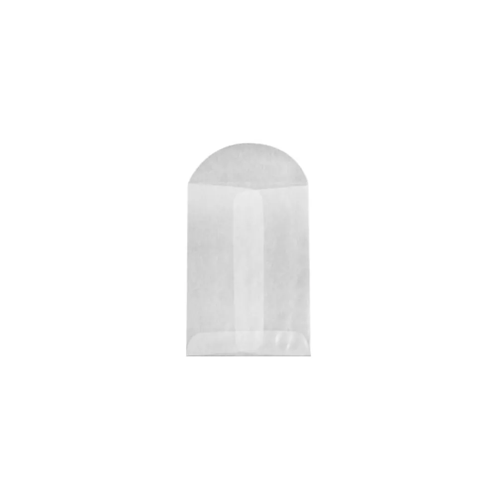 JAM Paper Open End Envelopes, 3 x 4 1/2, Glassine, 500/Pack (GLASS-19-500)