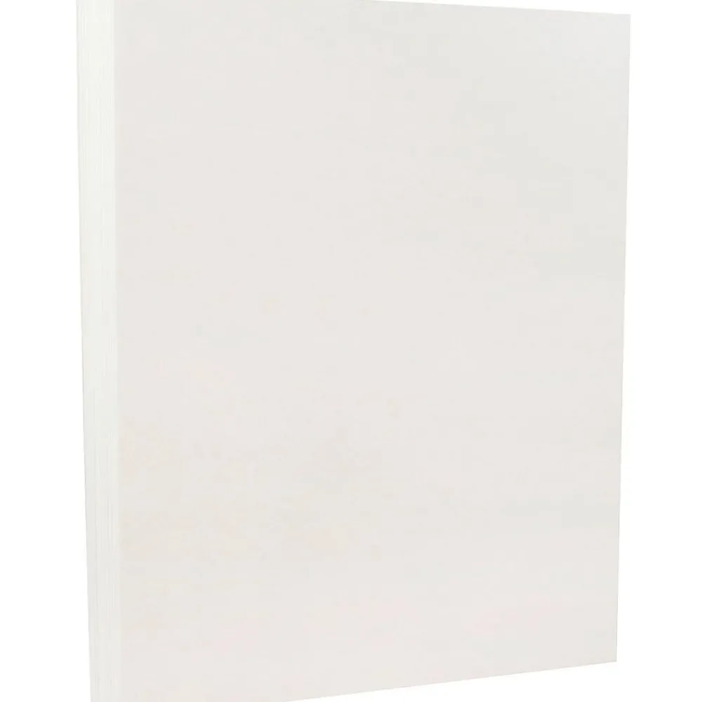 Card Stock*JAM Paper Parchment 65 lb. Cardstock Paper, 8.5" x 11", White, 250 Sheets/Ream (171114B)