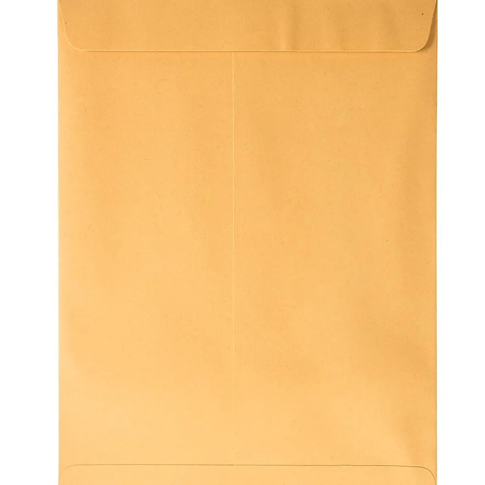 Online JAM Paper Peel & Seal Kraft Open End #13 Catalog Envelope, 10" x 13", Brown, 500/Pack (13034233C)