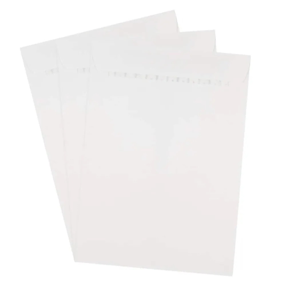 Discount JAM Paper Peel & Seal Open End Open End Catalog Envelope, 7 1/2" x 10 1/2", White, 500/Pack (356828779)