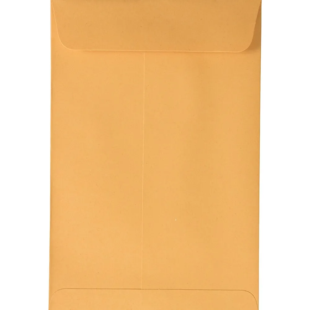 Clearance JAM Paper Peel and Seal Kraft Open End Catalog Envelope, 6" x 9", Brown, 500/Pack (13034199C)