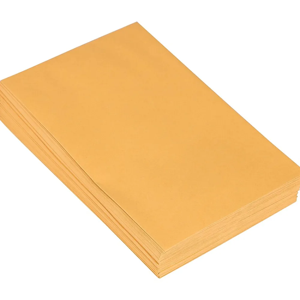 Clearance JAM Paper Peel and Seal Kraft Open End Catalog Envelope, 6" x 9", Brown, 500/Pack (13034199C)