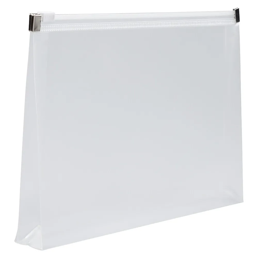Clearance JAM Paper Plastic Envelopes with Zip Closure, Small, 4.5 x 6.5, Clear, 12/Pack (473Z1CL)