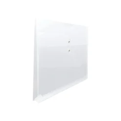 Outlet JAM Paper ® Plastic Envelopes with Button and String Tie Closure, Letter Size, Clear, 12/Pack (218B1CL)