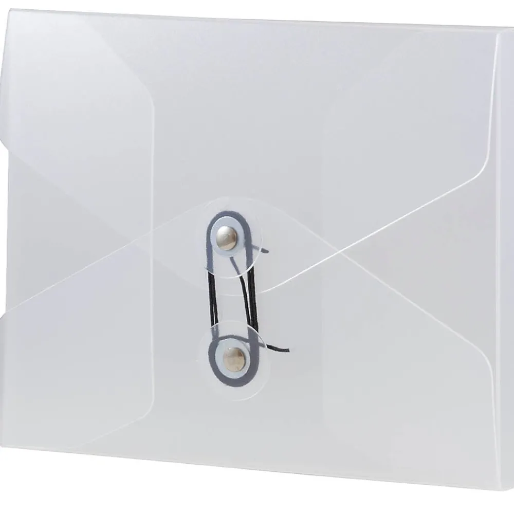 Plastic Portfolio Case with Drawstring Closure, Clear Frost (354609)<JAM Paper Sale