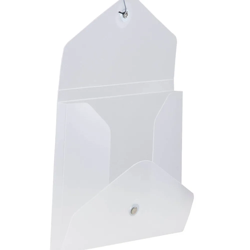 Plastic Portfolio Case with Drawstring Closure, Clear Frost (354609)<JAM Paper Sale