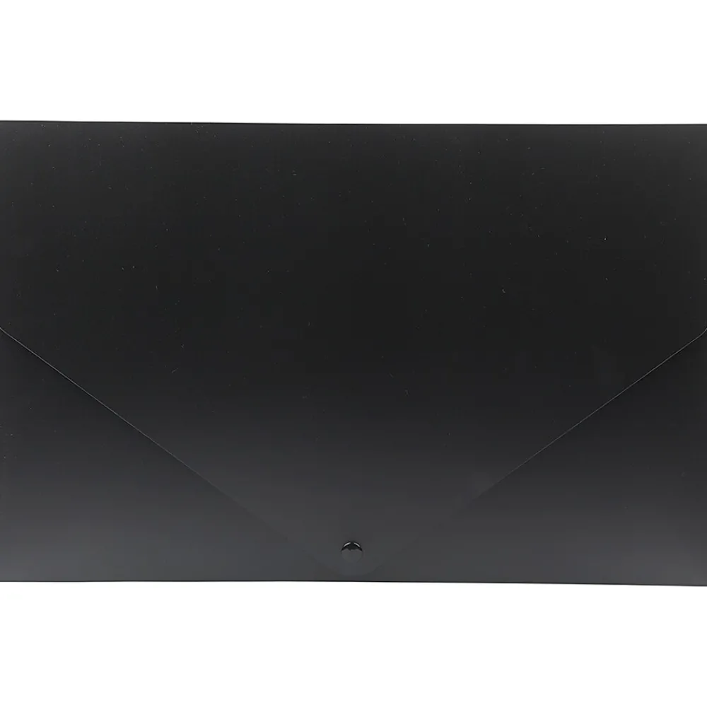 Plastic Portfolio Case with Snap Closure, Black (2254027)<JAM Paper Hot