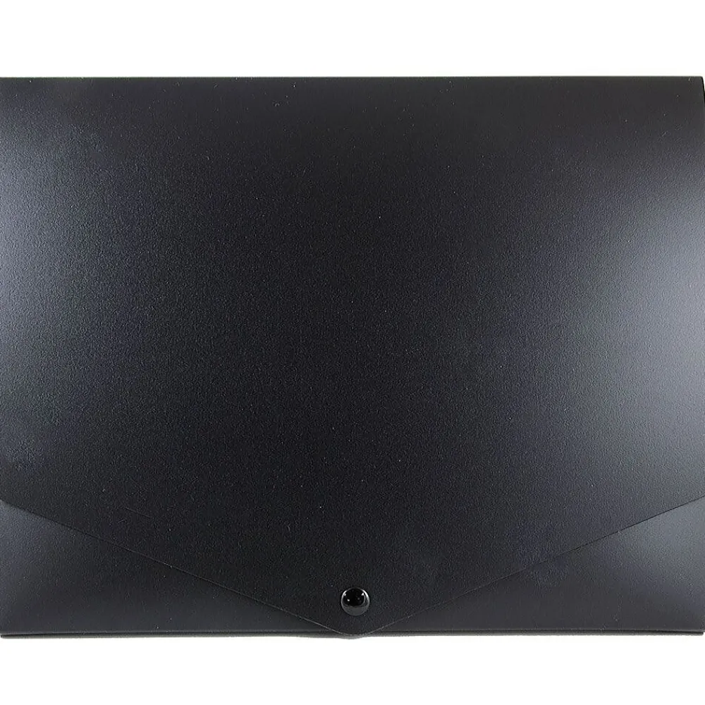 Plastic Portfolio Case with Snap Closure, Black (2000027)<JAM Paper Online