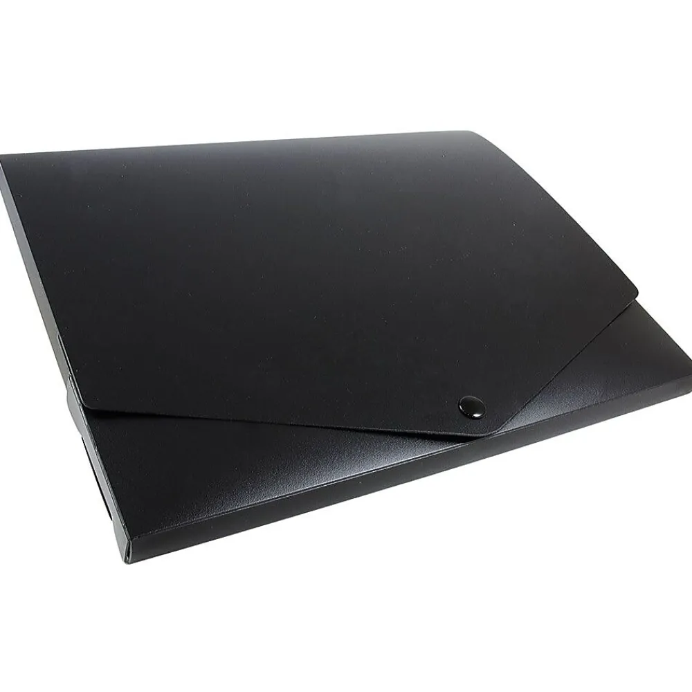 Plastic Portfolio Case with Snap Closure, Black (2000027)<JAM Paper Online