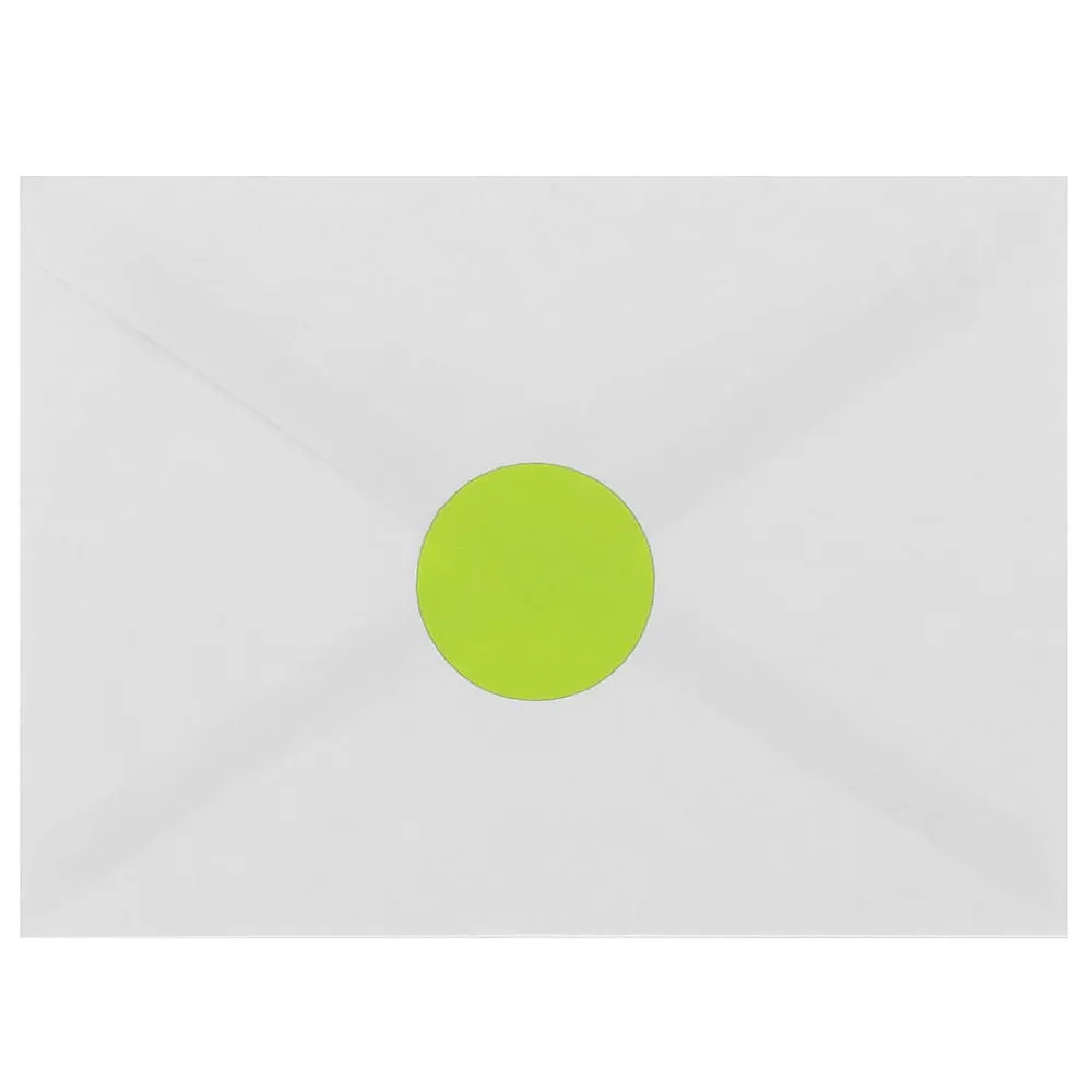 JAM Paper Round Label Seals, 1 2/3" Diameter, , 24 Labels/Sheet, 5 Sheets/Pack (147627049) Ultra Lime Green