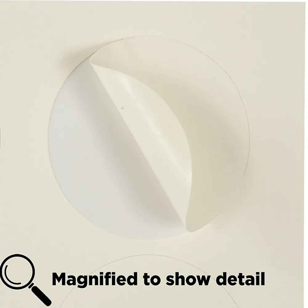 Sale JAM Paper Round Label Sticker Seals, 1 2/3" Diameter, , 24 Labels/Sheet, 5 Sheets/Pack (147627045) Ivory
