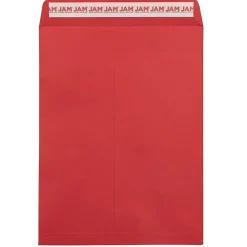 JAM Paper Self Seal Catalog Envelope, 9" x 12", Red, 100/Pack (188447598D)