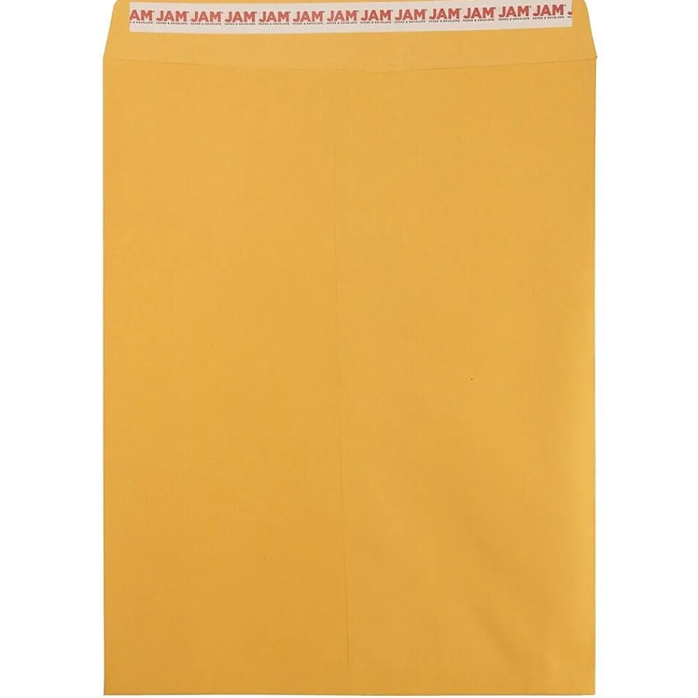 Discount JAM Paper Self Seal Catalog Envelope, 12" x 15 1/2", Brown Kraft, 100/Pack (13034236D)