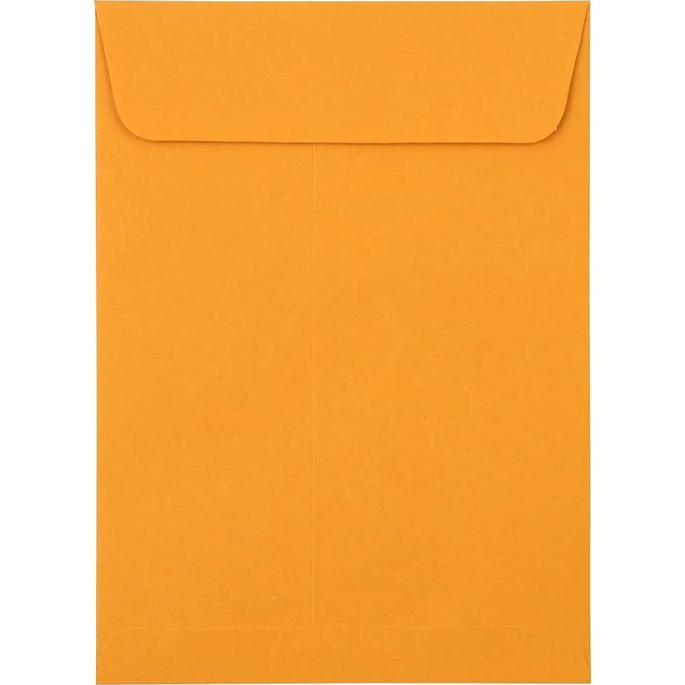 New JAM Paper Self Seal Catalog Envelopes, 5 1/2" x 7 1/2", Brown Kraft Manila, 100/Pack (400238465D)