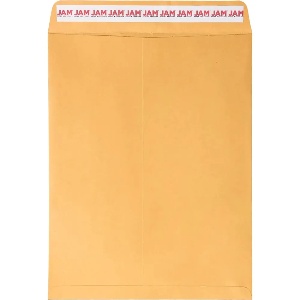 JAM Paper Self Seal Catalog Envelopes, 10" x 13", Brown Kraft Manila, 100/Pack (13034233D)