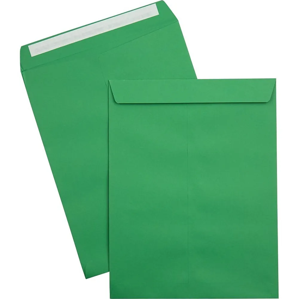 Online JAM Paper Self Seal Catalog Envelope, 9" x 12", Holiday Green, 500/Pack (FE-7280-12-500)