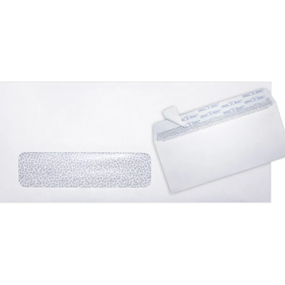 Sale JAM Paper Self Seal Security Tinted #10 Business Envelopes, 4 1/8" x 9 1/2", White, 50/Pack (61597-50)