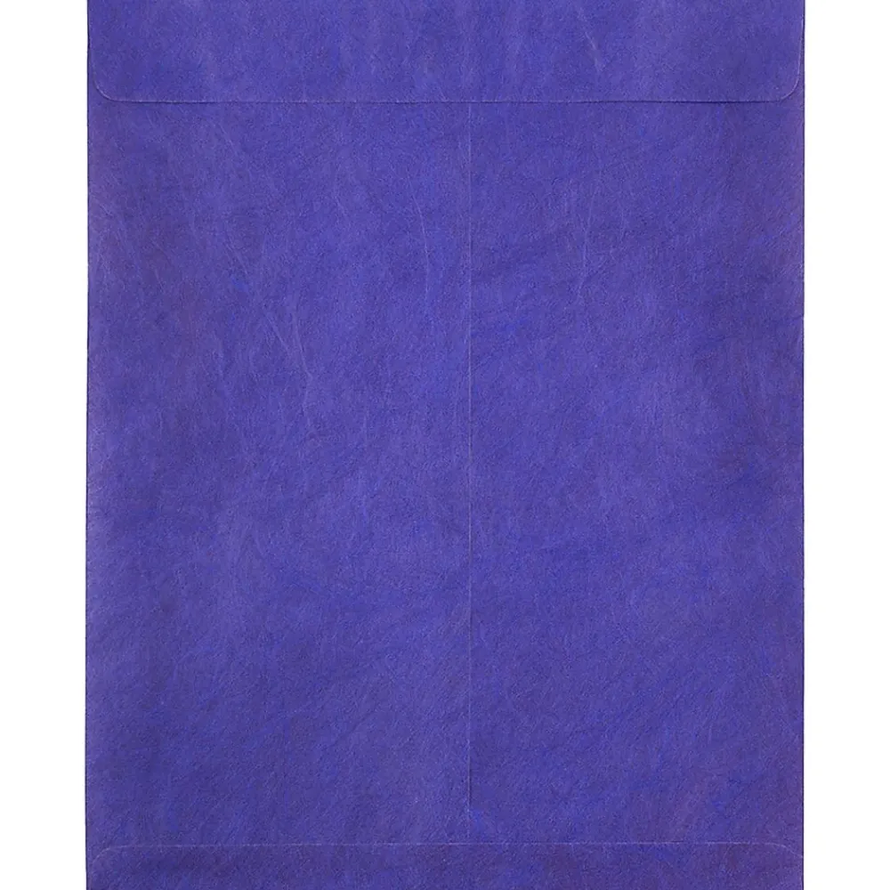 Online JAM Paper Tear-Proof Tyvek Open End Catalog Envelopes, with Peel & Seal Closure, 10 x 13, Blue, 25/Pack (V021377)
