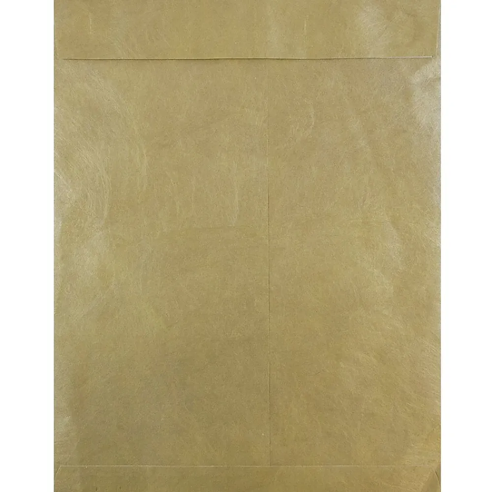 Outlet JAM Paper Tyvek Open End Clasp #13 Catalog Envelope, 10" x 13", Gold, 10/Pack (V021378B)