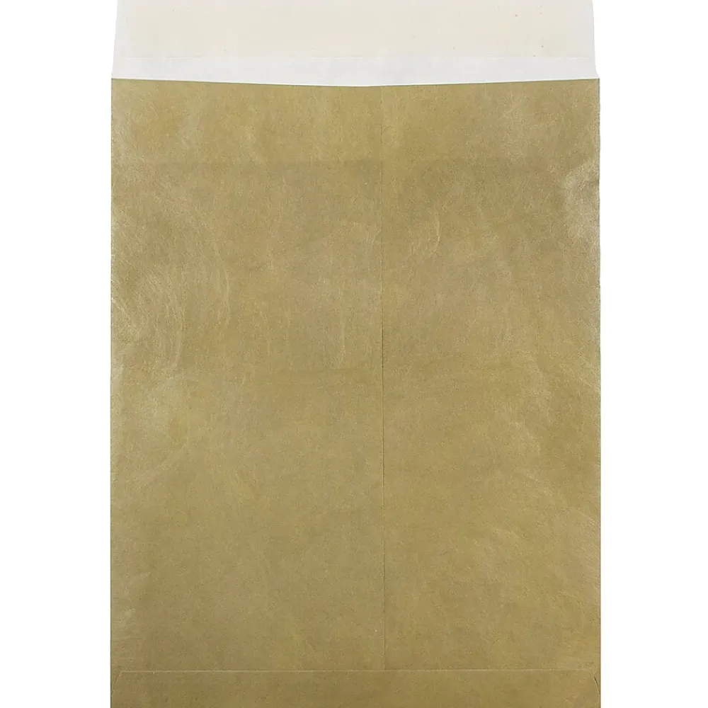 Outlet JAM Paper Tyvek Open End Clasp #13 Catalog Envelope, 10" x 13", Gold, 10/Pack (V021378B)
