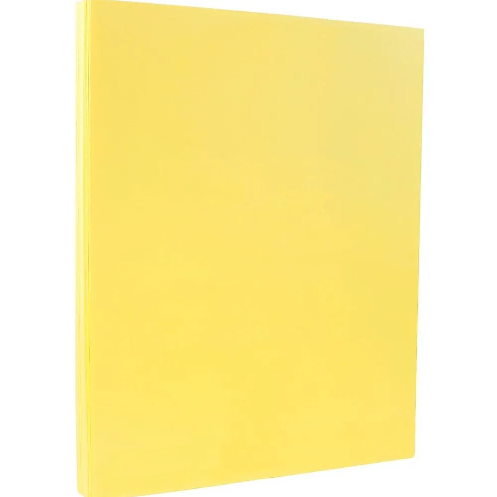 Card Stock*JAM Paper Vellum Bristol 110 lb. Cardstock Paper, 8.5" x 11", Canary Yellow, 50 Sheets/Pack (816917020)
