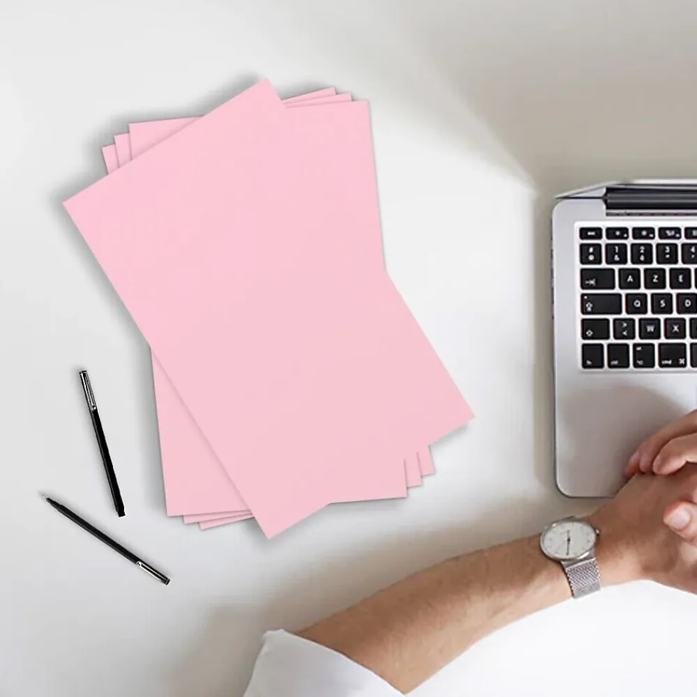 Card Stock*JAM Paper Vellum Bristol 67 lb. Cardstock Paper, 11" x 17", Pink, 50 Sheets/Pack (16932848)