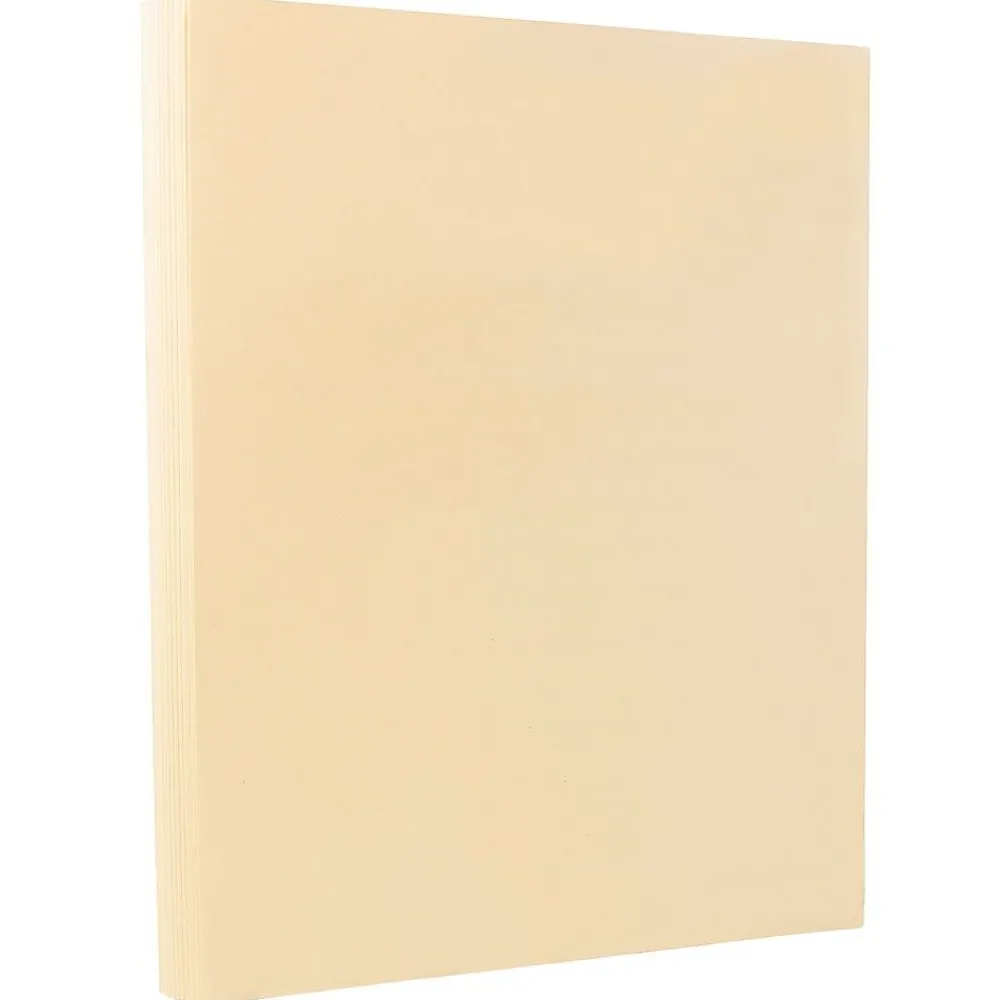 Card Stock*JAM Paper Vellum Bristol 67 lb. Cardstock Paper, 8.5" x 11", Cream, 50 Sheets/Pack (169824)
