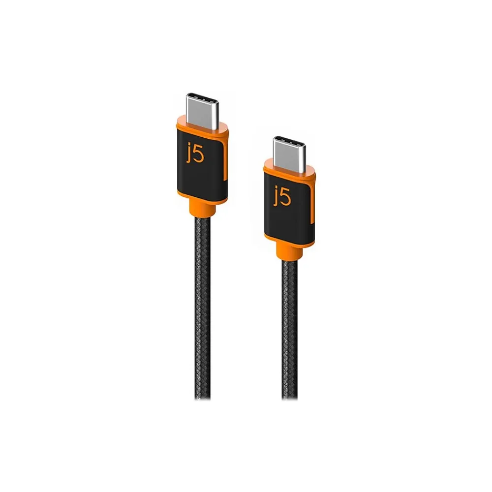 j5create 6' USB C to USB C Power Cable, Male to Male, Black (JUCX24)