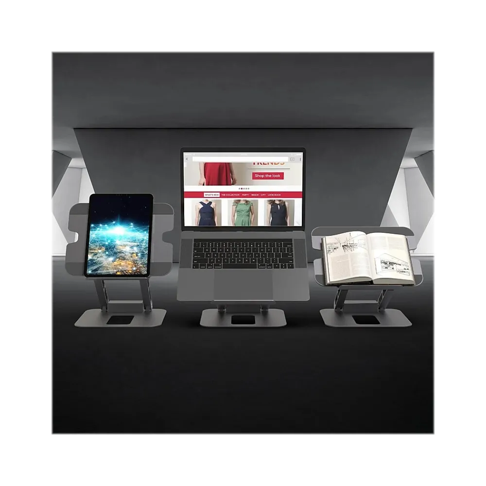 11.4" x 8.9" Aluminum Multi-Angle Dual-HDMI Docking Stand, Space Gray/Silver (JTS427)<j5create Outlet