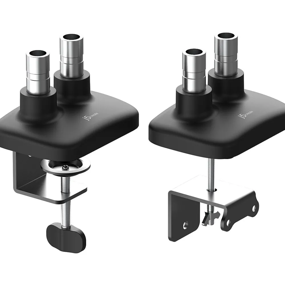 Hot j5create Adjustable Dual Monitor Arms, Up to 32", Black (JTSA102)