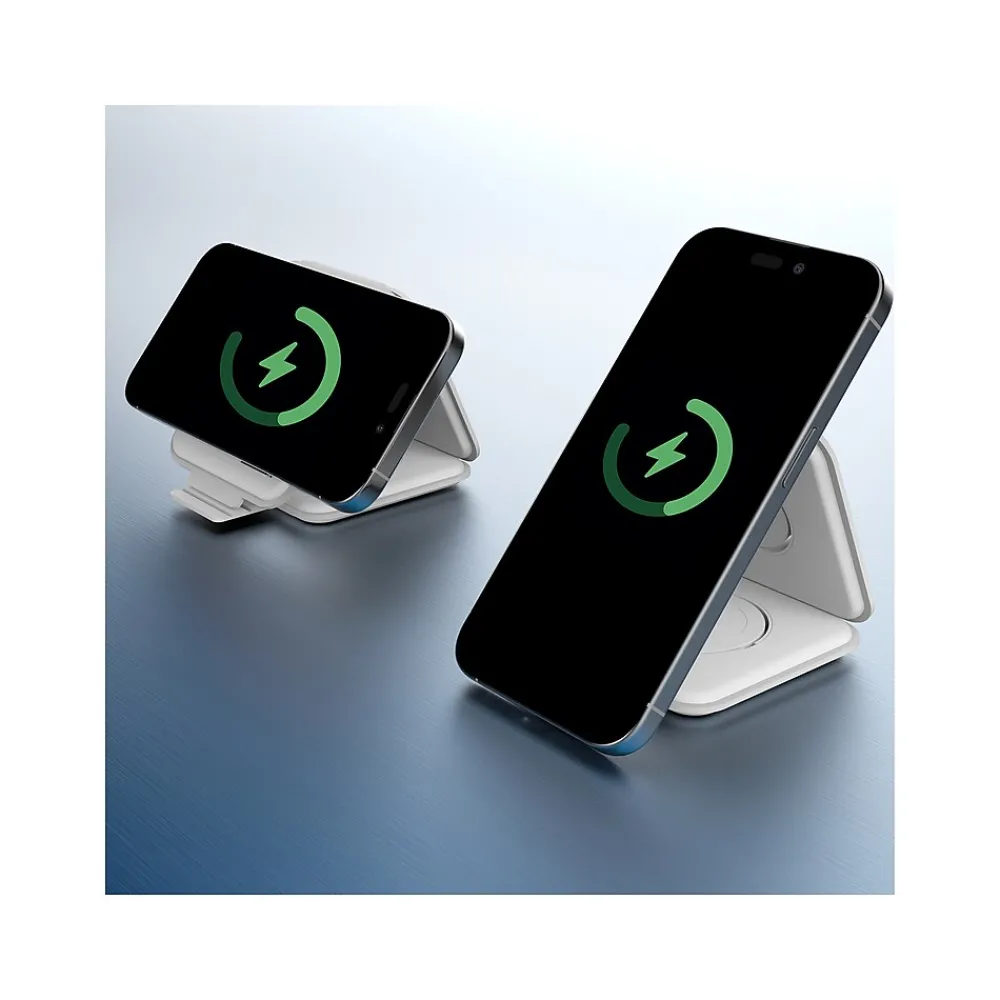 Magnetic Wireless 3-in-1 Charging Station, White (JUPW3215)<j5create Clearance