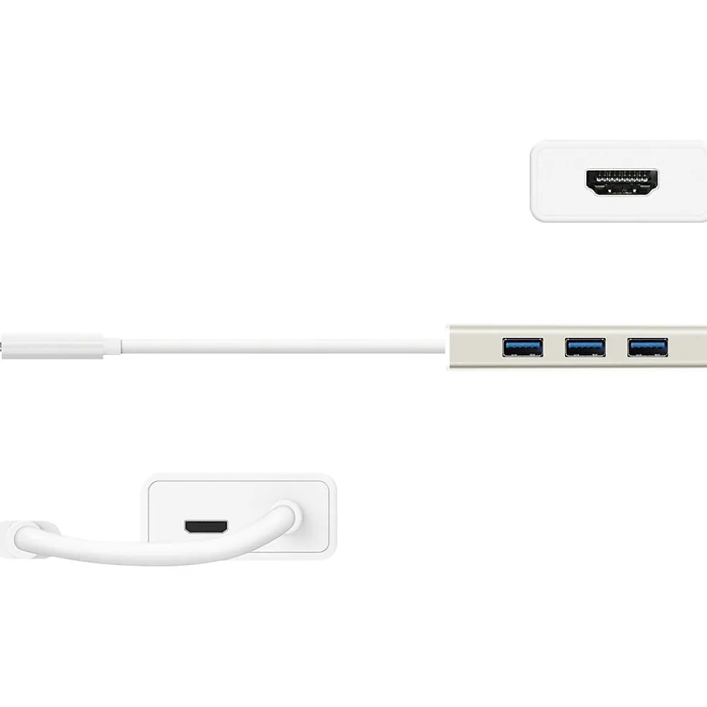 j5create 3-Port USB 3.0 Hub, Silver (JCH451)