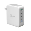 130W GaN USB-C 4-Port Charger for Laptops, Tablets, and Mobile Devices, White (JUP43130)<j5create