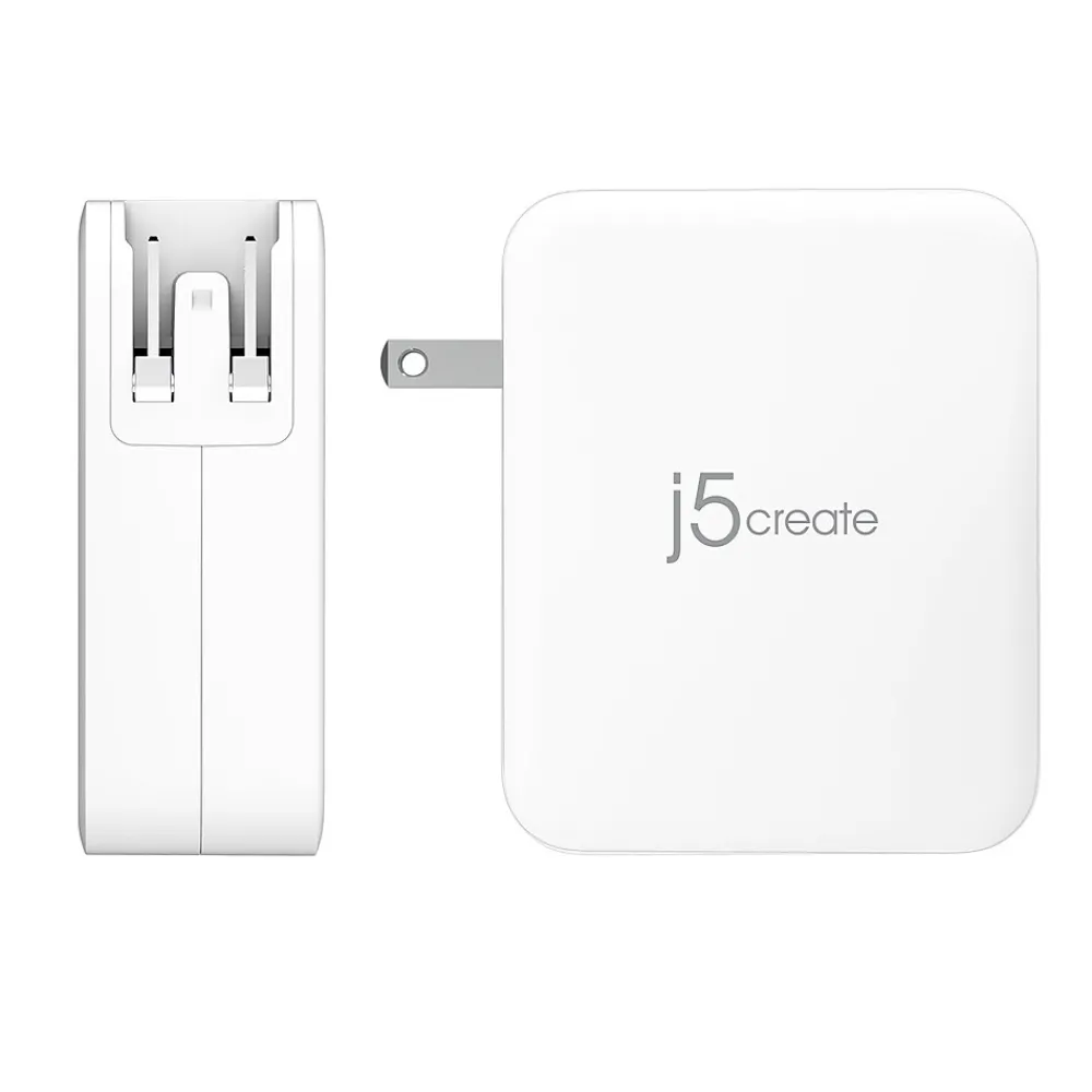 130W GaN USB-C 4-Port Charger for Laptops, Tablets, and Mobile Devices, White (JUP43130)<j5create