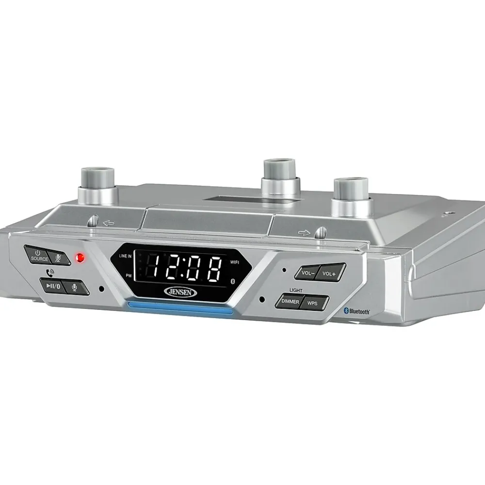 Jensen Under-Cabinet Voice-Controlled Wireless Music System, Silver (JAS-725)