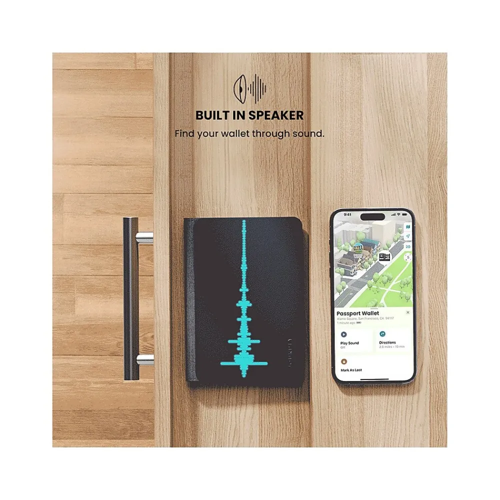 Loc8 RFID Faux Leather Passport Holder, Midnight Black (JTWMN)<JOURNEY