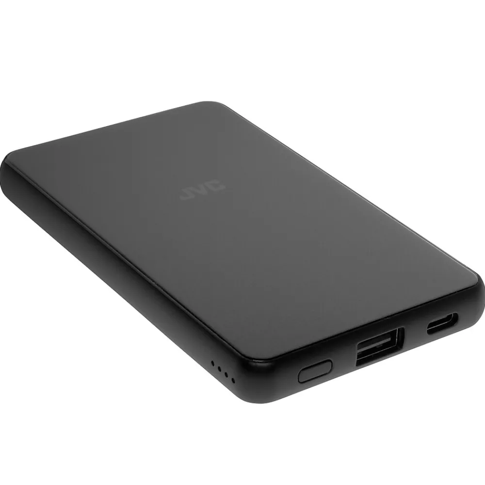 Qi Wireless Charger and Power Bank, 5-Watt, Black, (BHQPB50)<JVC Online