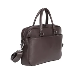 Roger Laptop Briefcase, Brown Faux Leather (22601BROWN)<Karla Hanson New