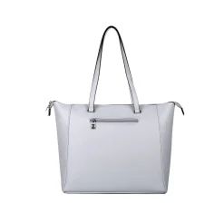 Tanya Gray Vegan Leather Tote Bag, Medium (21804GREY)<Karla Hanson Discount