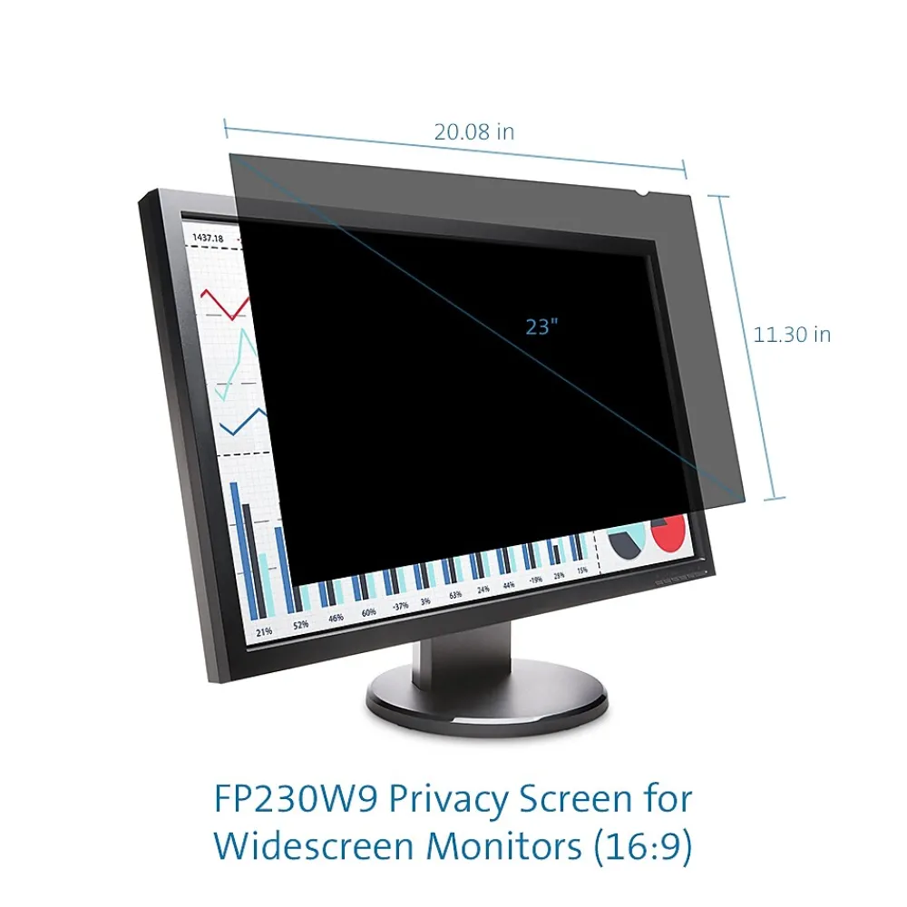 Anti-Glare Reversible Privacy Screen for 23" Widescreen Monitor (16:9) (K55798WW)<Kensington