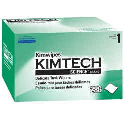 SCIENCE KIMWIPES Delicate Task Durable Fibers Cleaning Wipers, 8.4" x 4.4", White, 286 Wipers/Box (34155)<Kimtech Hot