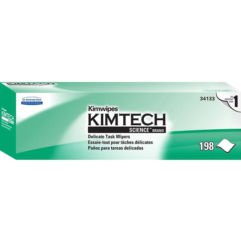 SCIENCE KIMWIPES Delicate Task Nylon Cleaning Wipers, 11.8", White, 198 Wipers/Box, 15/Carton (34133)<Kimtech Hot