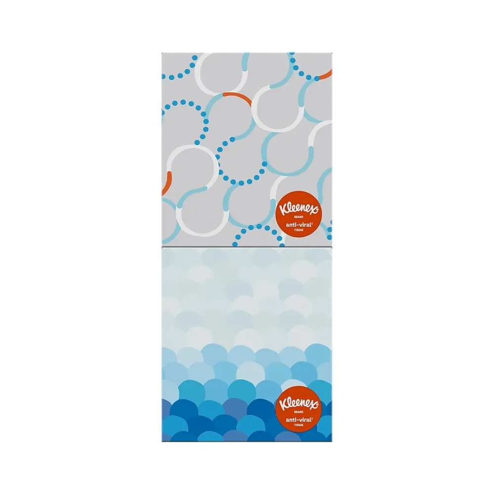 Antiviral Facial Tissue, 3-ply, 55 Tissues/Box, 4 Boxes/Pack (54506)<Kleenex Online