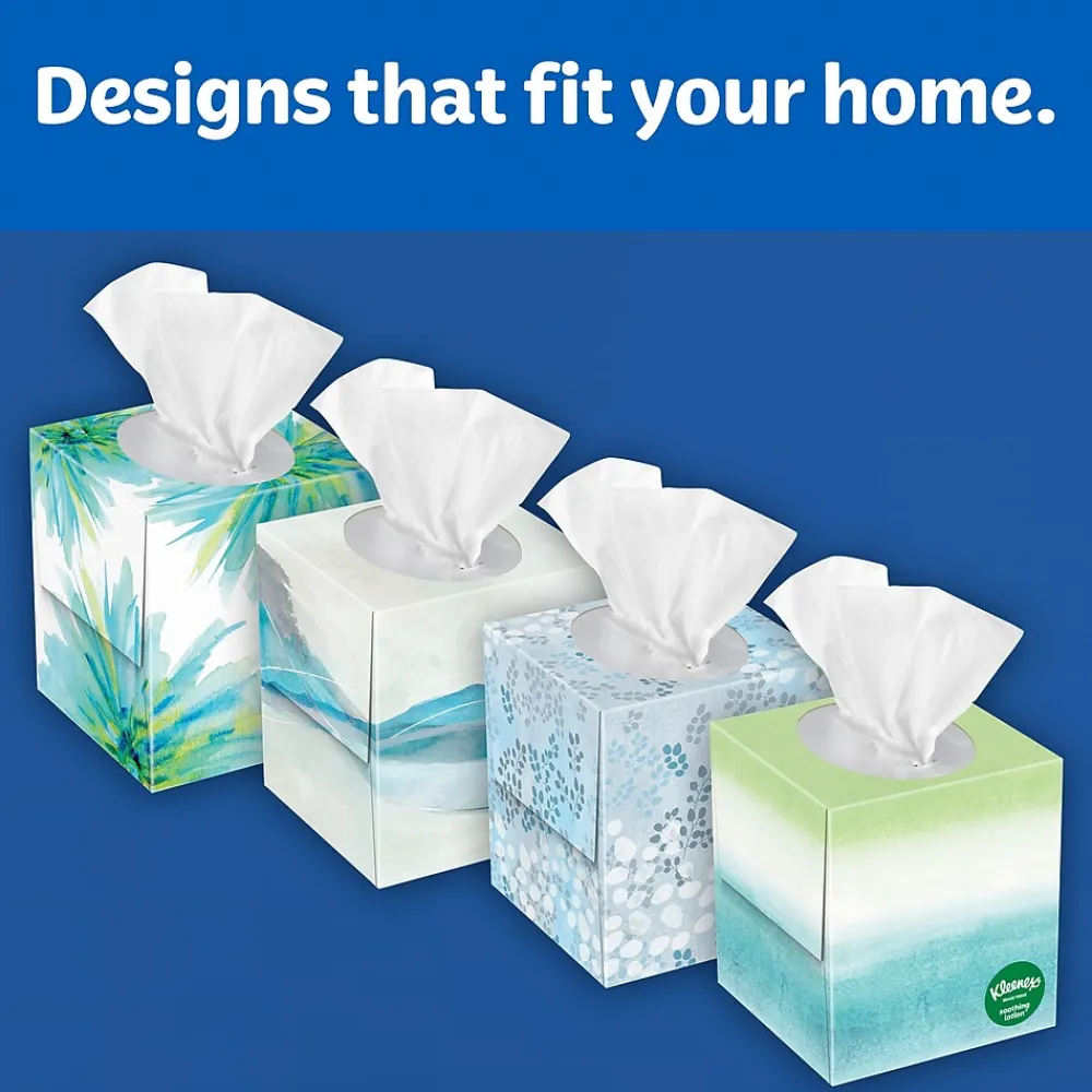 Lotion Facial Tissue, 3-ply, 120 Sheets/Box, 4 Boxes/Pack (50179)<Kleenex Online